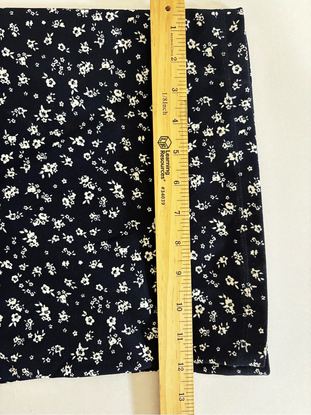 Emerald Sundae Large Navy Floral Jumpsuit Tie Waist Cropped Wide Leg Pockets - Picture 15 of 16